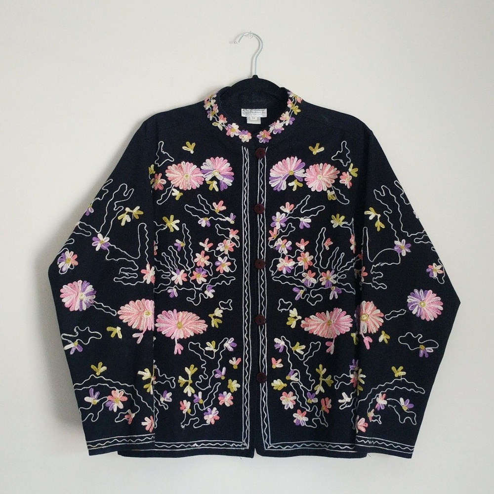 Raiment Fashions Button Down Floral Jacket
